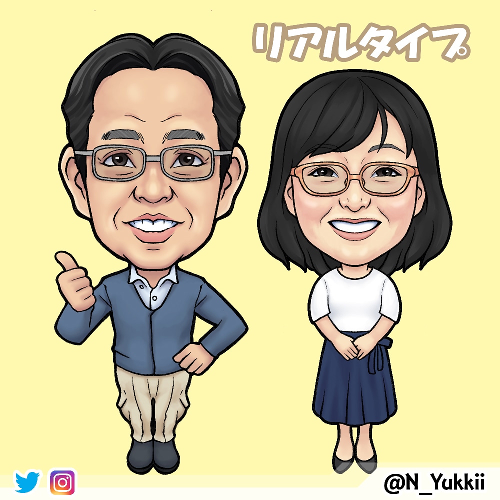 2頭身★好印象で可愛い全身似顔絵お描きします 商用利用可、名刺、各種SNSアイコン、グッズ制作 イメージ3