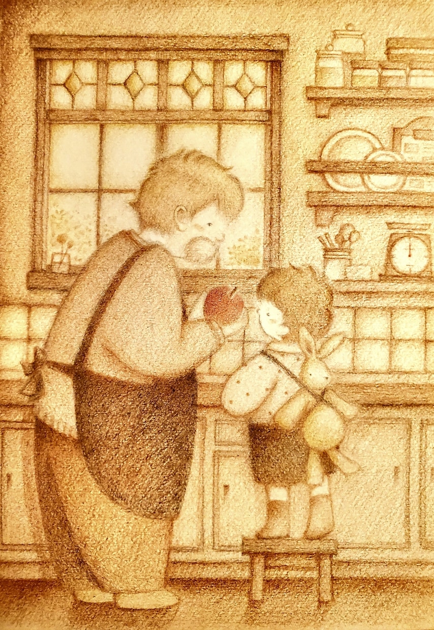 クラシックな絵本風イラスト制作いたします 世界に一枚のオリジナル☆大切な場面にイラストのお花添えます♪ イメージ1