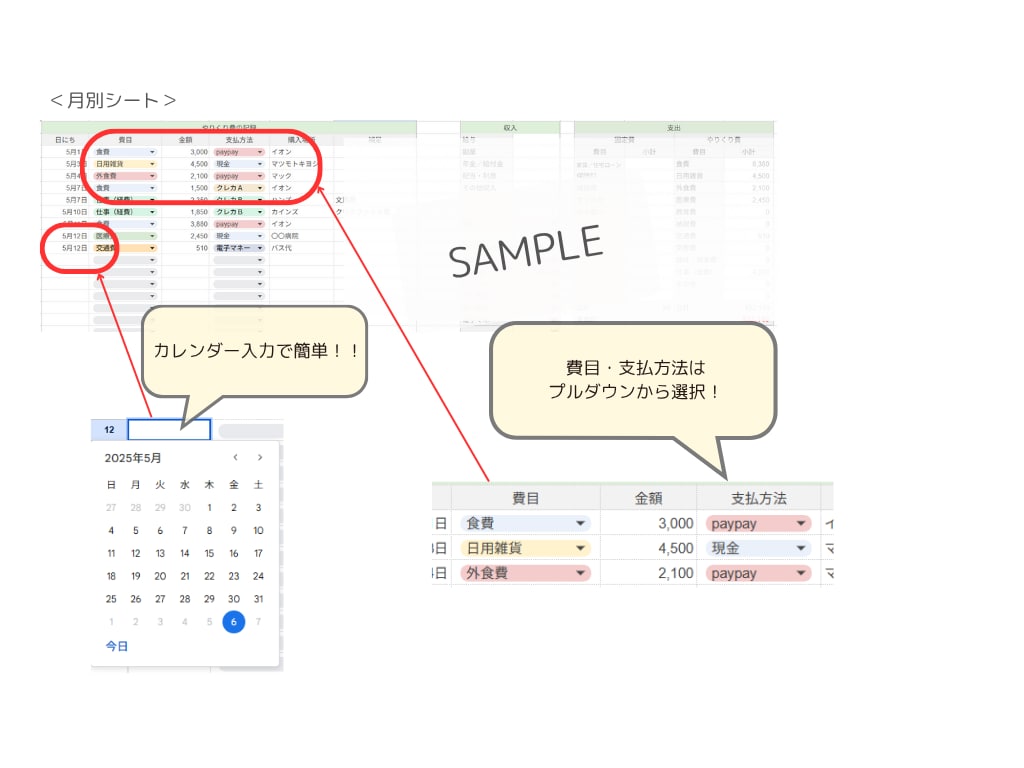 年間管理型 家計簿テンプレート　提供します 年間で整える「ゆるくて強い」家計管理テンプレートです！ イメージ2