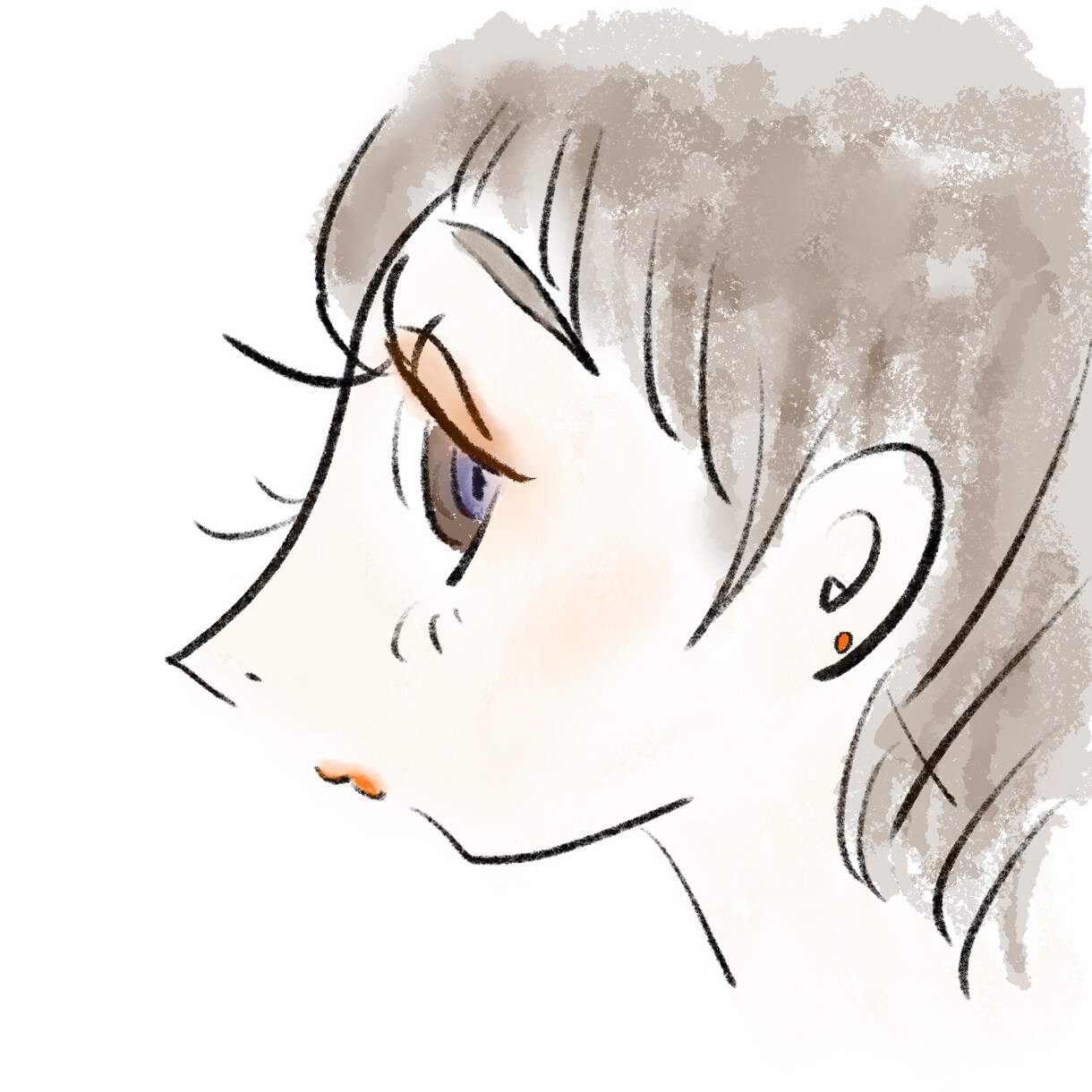 オトナ可愛い！横顔のアイコン描きます よくある正面顔よりも意外と目立つ、横顔アイコンを描きます。 イメージ4