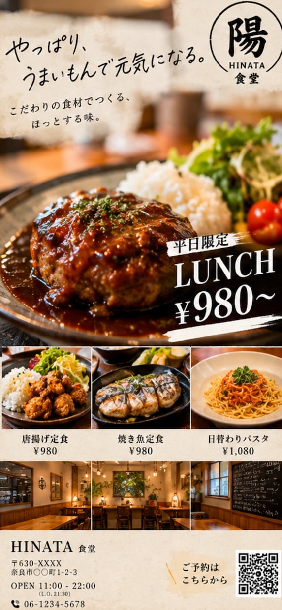 お店の集客チラシをCanvaで作成します お店の魅力を最大限引き出します！！ イメージ2