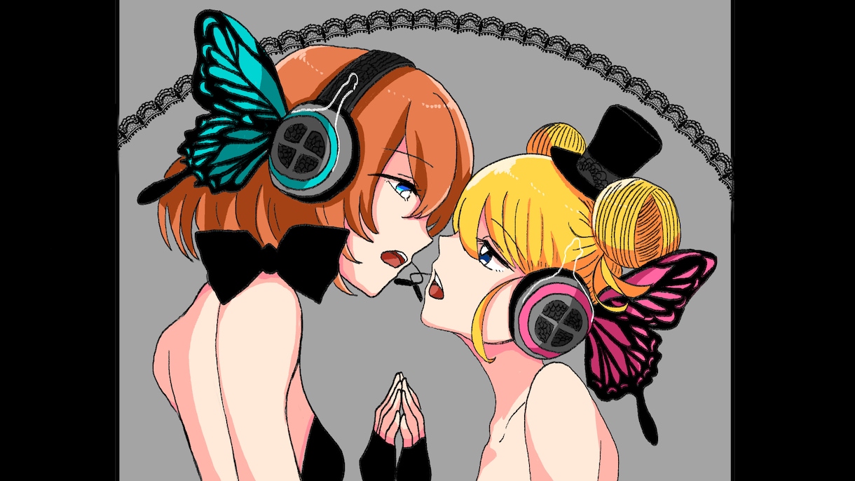 可愛い&綺麗な歌ってみたのサムネイル描きます 原曲のイラストっぽさを残しつつオリジナリティを入れていきます イメージ1