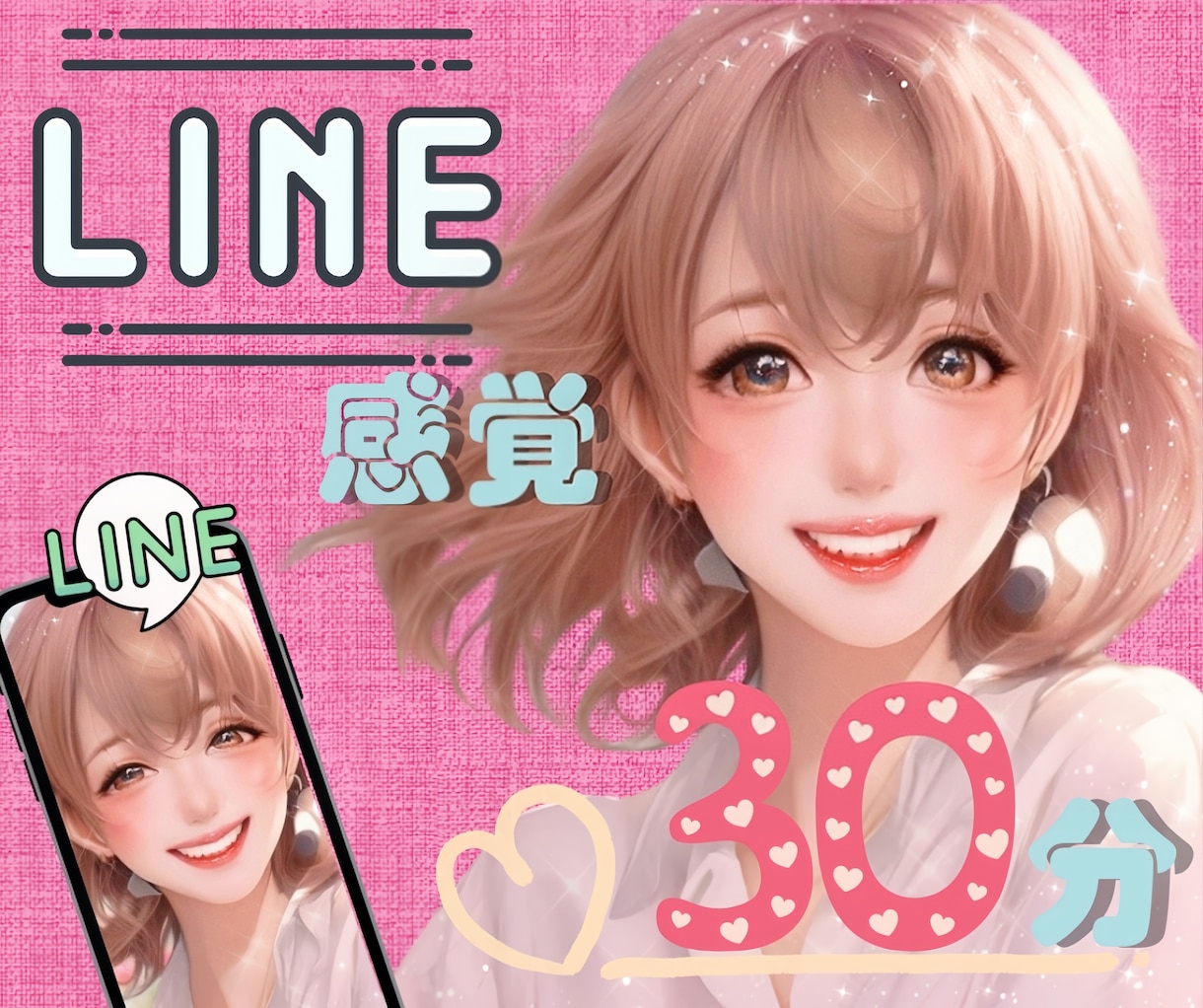 チャットしよ♪アナタだけに集中❤30分ラリーします 秘密厳守即レス✨悩み/愚痴/雑談/話し相手/お電話が苦手な方 イメージ1