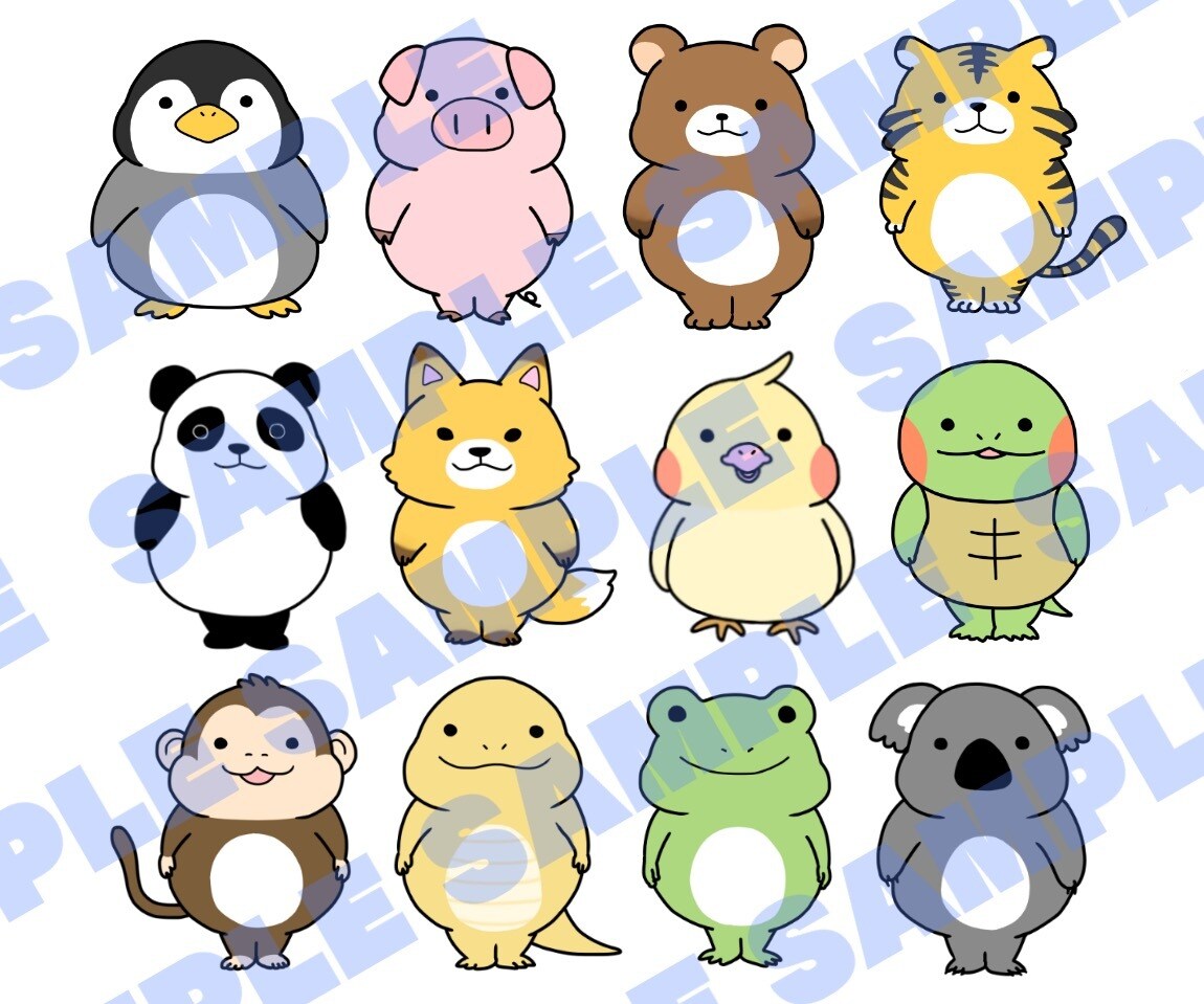 丸っともっちり！かわいい動物お描きします お好きな生きものの可愛いイラストが欲しいときにオススメです イメージ3