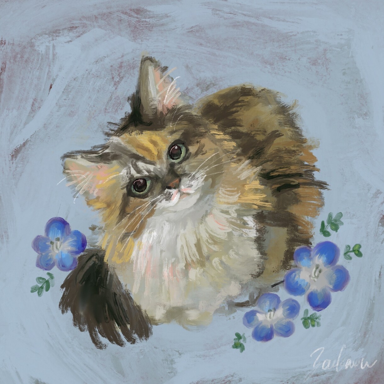 即日納品可能！油画風イラスト描きます 印刷して額縁に入れたら、素敵なインテリアにもなります。 イメージ1