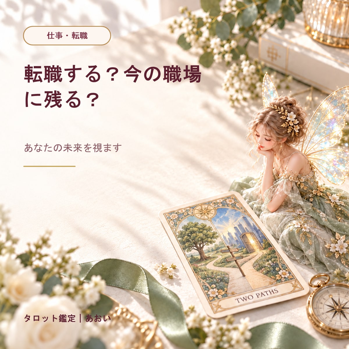 今の職場に残るか、転職するか、を鑑定します 残る未来と転職する未来を比べて読み解きます イメージ2