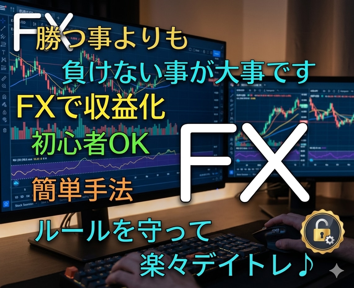 簡単！★オリジナル手法とルール教えます ★現行トレード法★勝つ事よりも負けない考えが大切です★廉価版 イメージ1