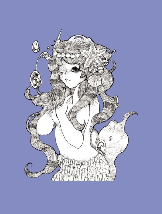 人物や動植物がモチーフの点描画を描きます 人物や動植物を組み合わせて描く微細な点描画です。 イメージ5