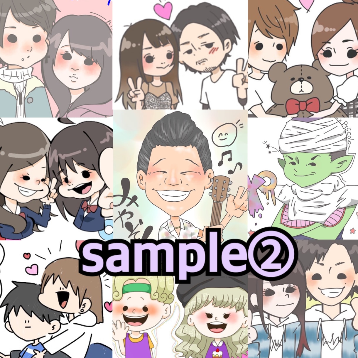 様々な用途のイラストオーダー受付ます 似顔絵やオリジナルキャラなど！手描きも受け付けてます！ イメージ3