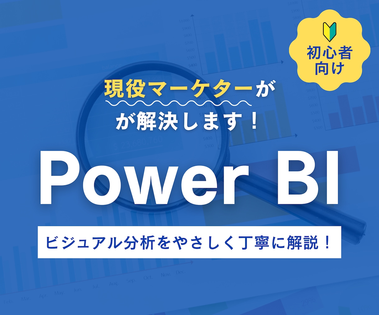 はじめての【Power BI】をサポートします 初心者向け|ビジュアル分析をやさしく丁寧に解説します! イメージ1