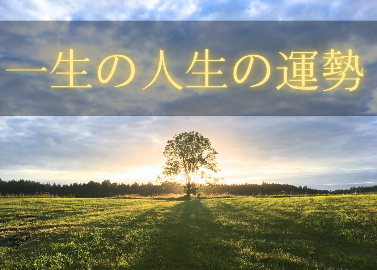あなたの一生の人生の運勢を占います 【真実】自分の一生の人生を知ることができる イメージ1