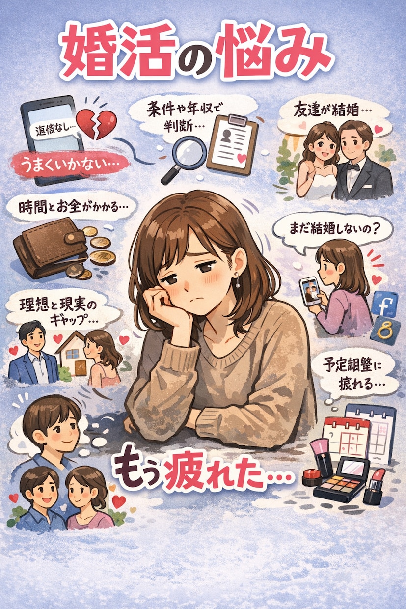 婚活の悩み　【結婚相談所代表】が話を聞きます あなたは婚活疲れしていませんか？その理由を教えてください イメージ2
