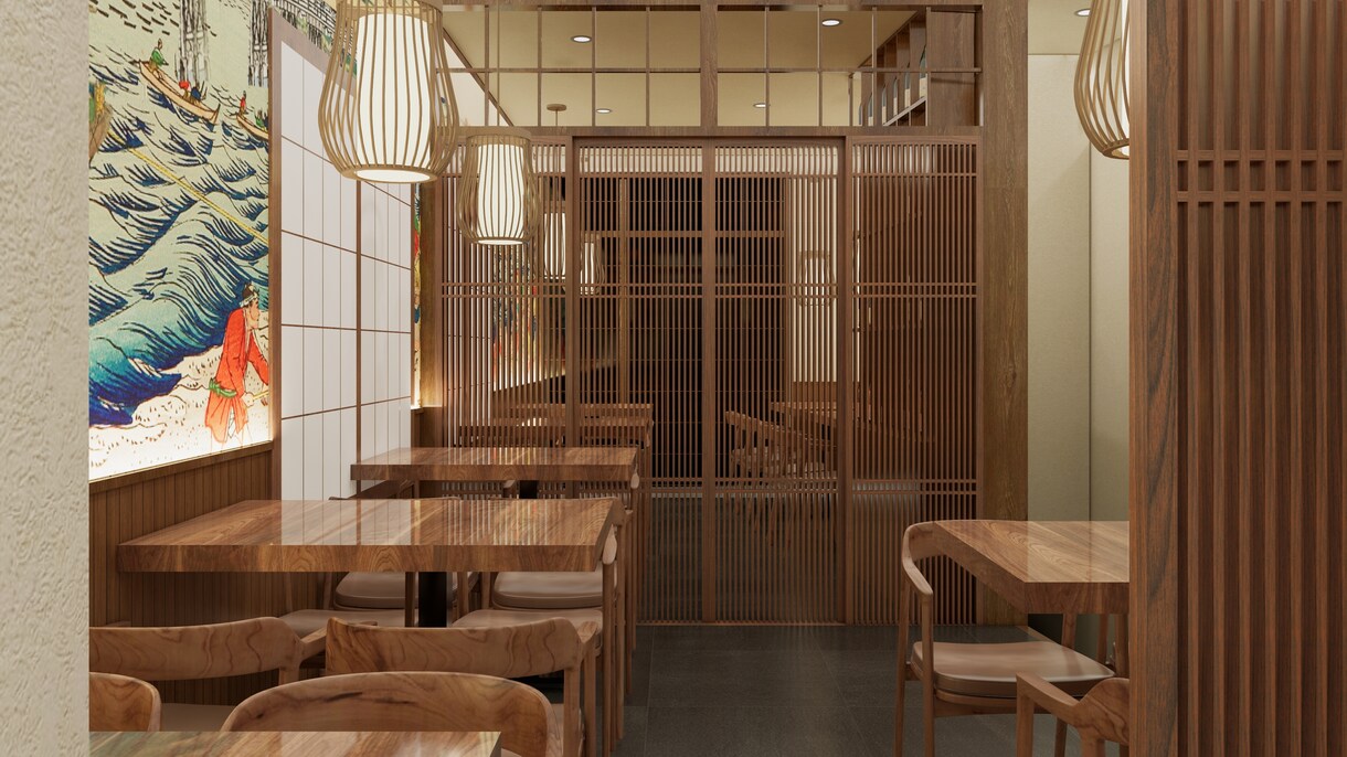 居酒屋向け｜内観パース制作 承りますます 空間の雰囲気と魅力をリアルに可視化します イメージ7