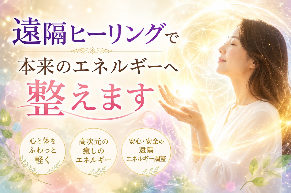 毎日頑張るあなたへ。遠隔ヒーリングで心を軽くします 穏やかな気持ちで前へ進むためのエネルギーワークです イメージ1