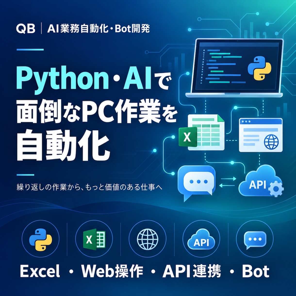 Python・AI業務自動化を整理・試作します Excel・PDF・API連携を小さく試せます イメージ1