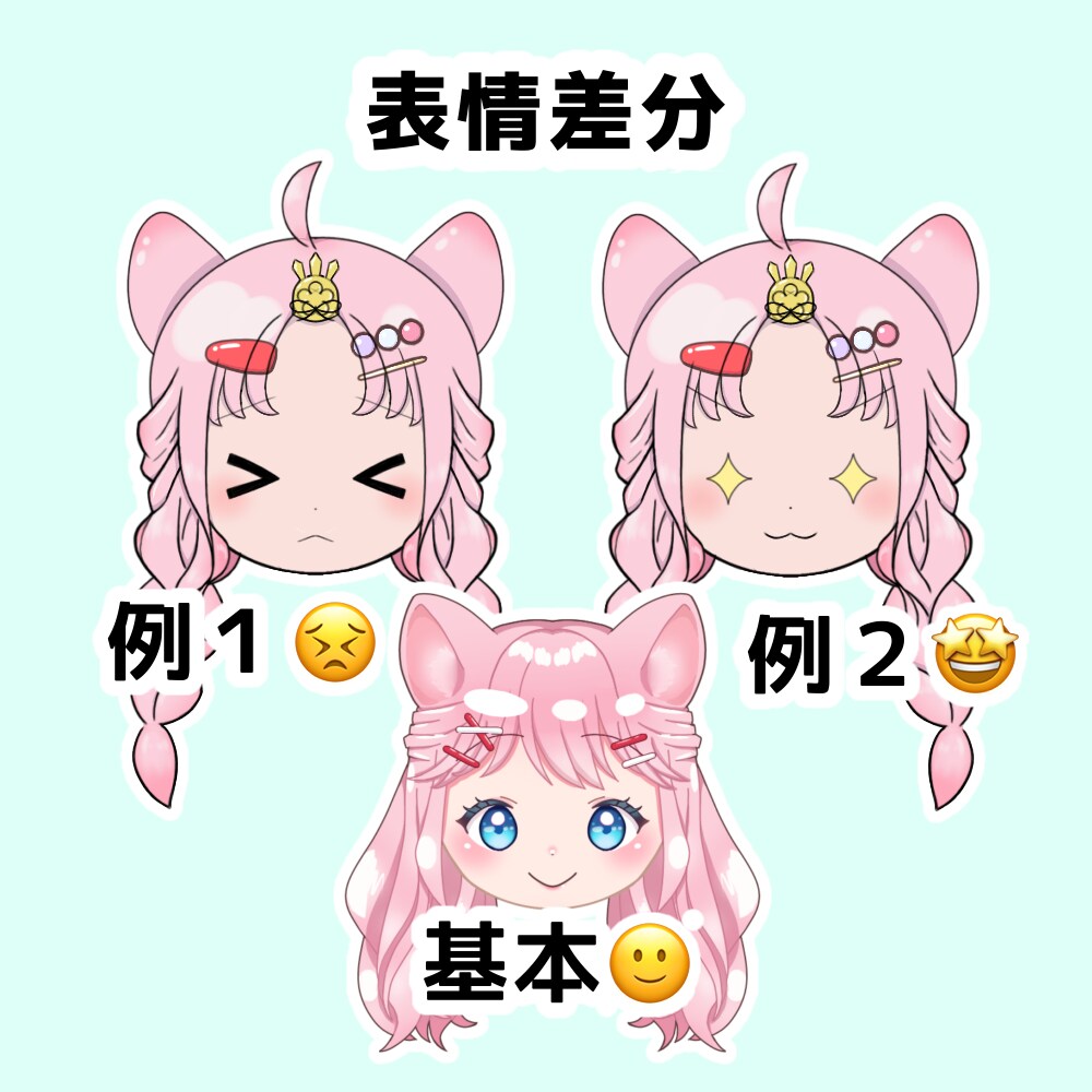 アイコンやグッズにオススメ！！可愛く顔描きます 表情選択肢多数ご用意！《商用利用可能》色々なことに使えます！ イメージ5