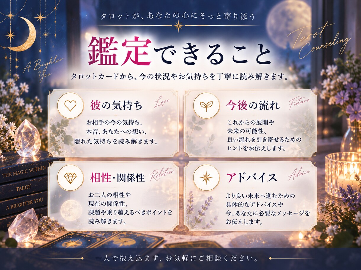 彼の本音・今後をタロットで読み解きます 言葉にできない彼の気持ちをカードから読み解きます イメージ3