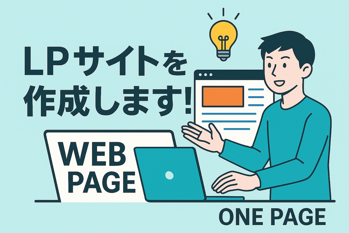目を引くLPサイト制作します AI活用で集客力アップ！売れる導線設計までお任せください！ イメージ1