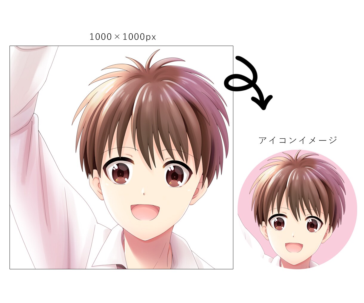 美麗！アイコンイラスト描きます TwitterなどのSNSやブログで使えるアイコン描きます！ イメージ5