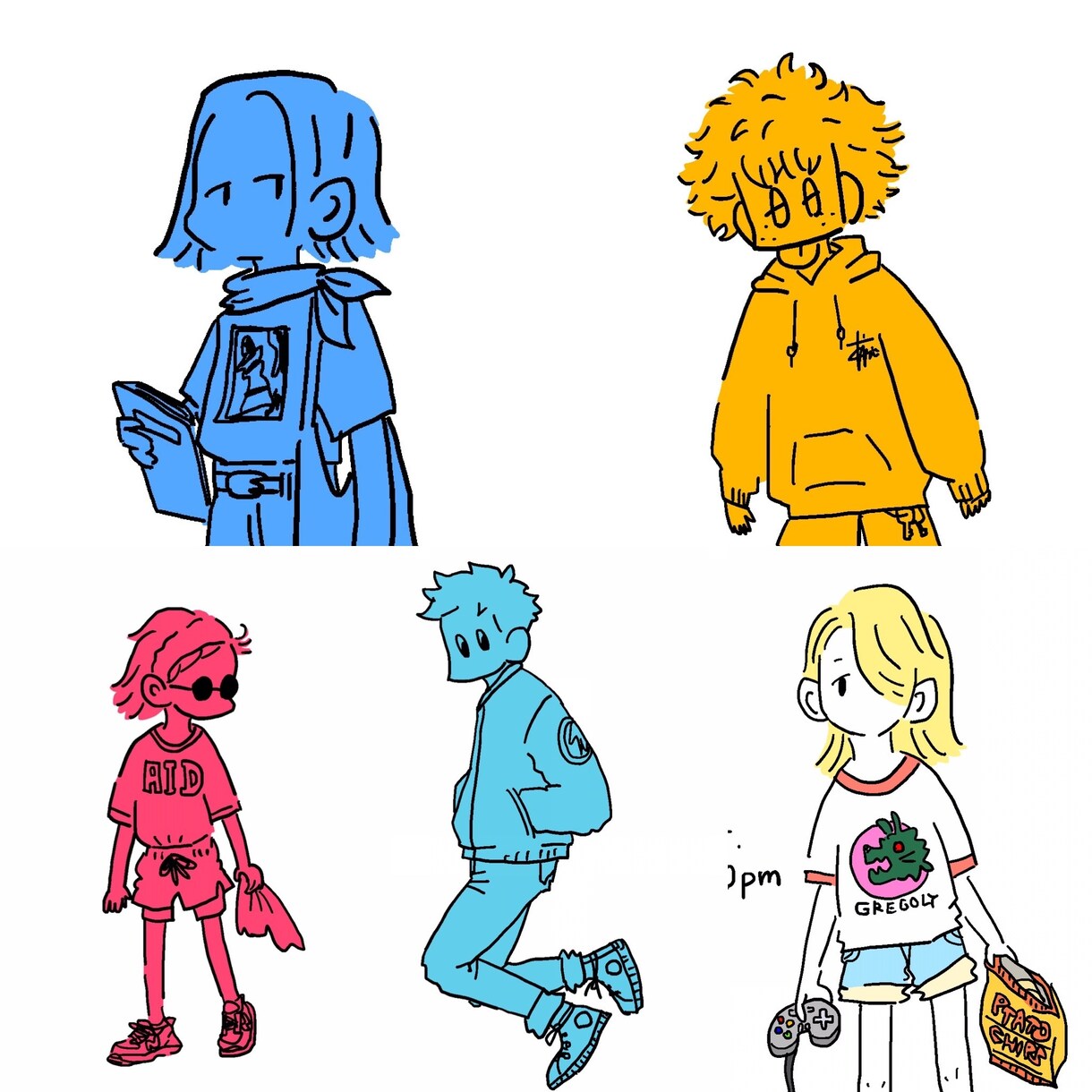 ポップかっこかわいいイラスト制作します 人、動物〜人外まで幅広いポップイラスト対応可！ イメージ7