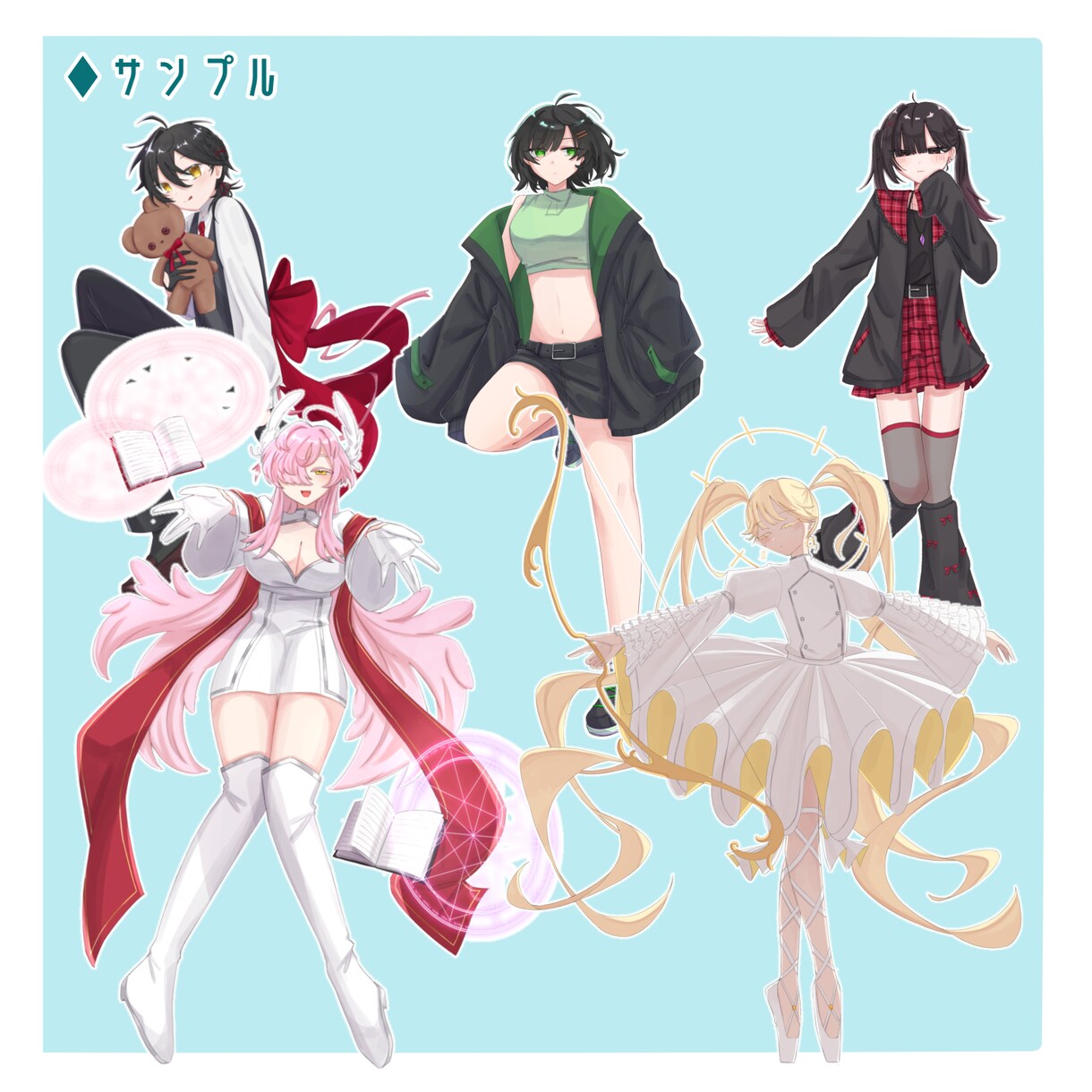 TRPG・ゲーム用の立ち絵製作致します 中性的な男性やかわいい女の子などお任せ下さい イメージ4