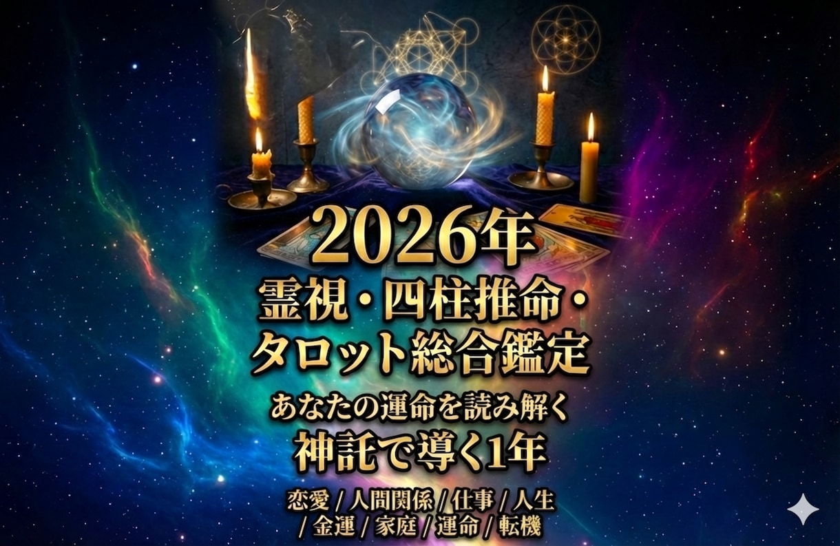 2026年、あなたの物語はここから加速します 2026年霊視×四柱推命×高精度タロットで導く“運命の転換点 イメージ1