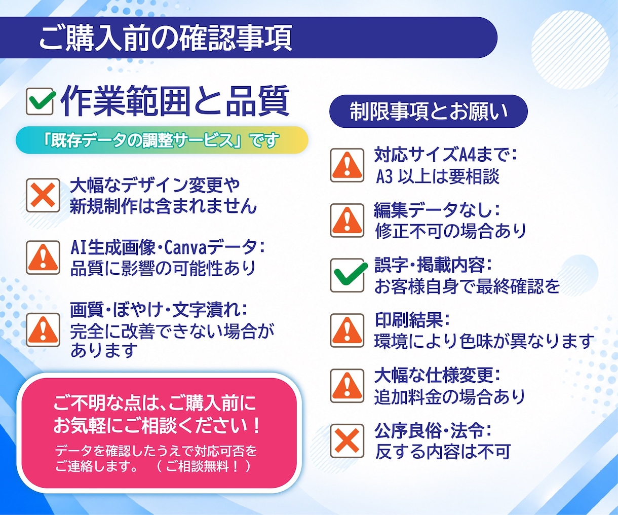 AI生成画像を印刷会社へ入稿できるデータにします 入稿エラーの不安解消！あなたのチラシを入稿可能なデータに イメージ9