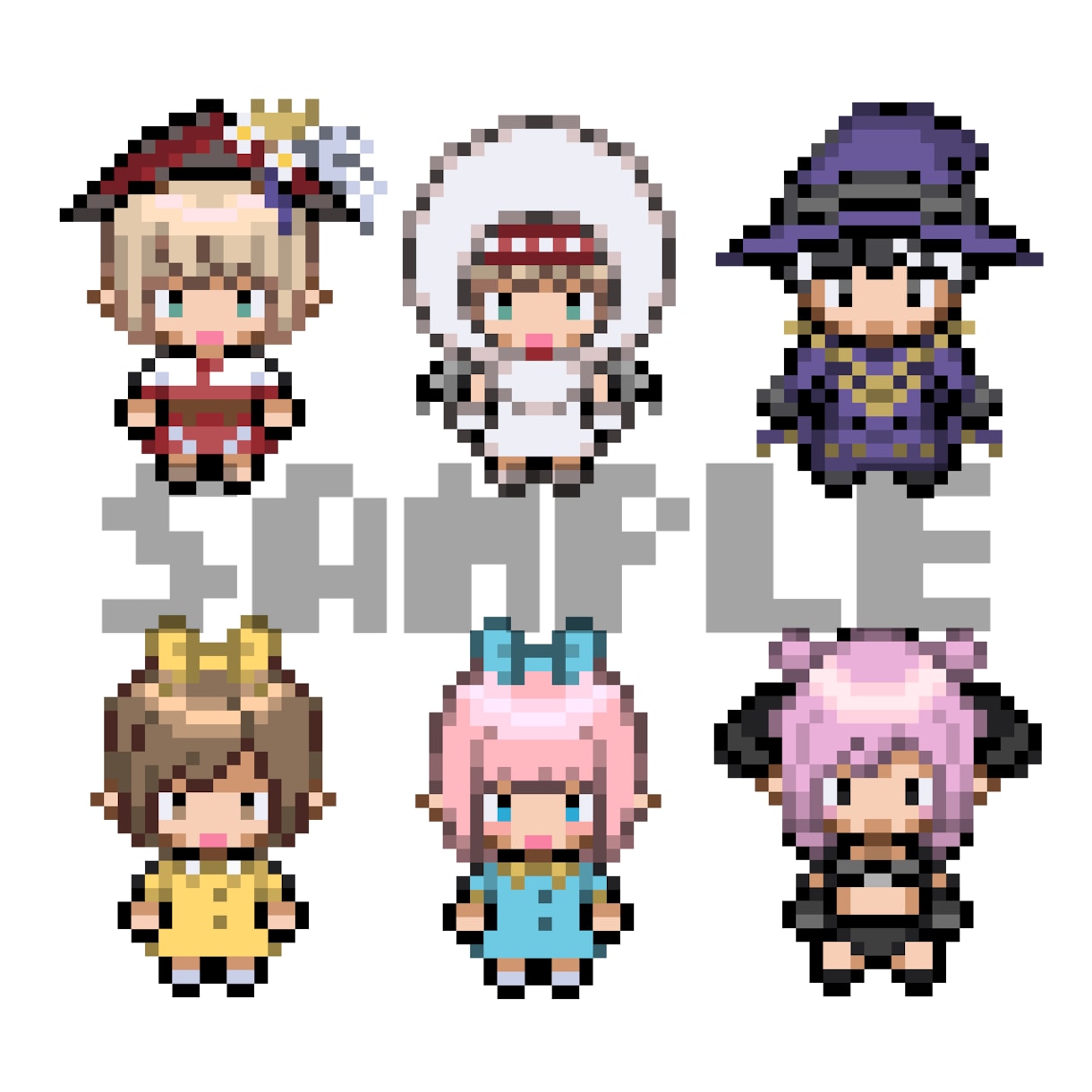 ドット絵のアイコン描きます 自機やオリキャラをドット絵化してSNSのアイコンなどに イメージ1