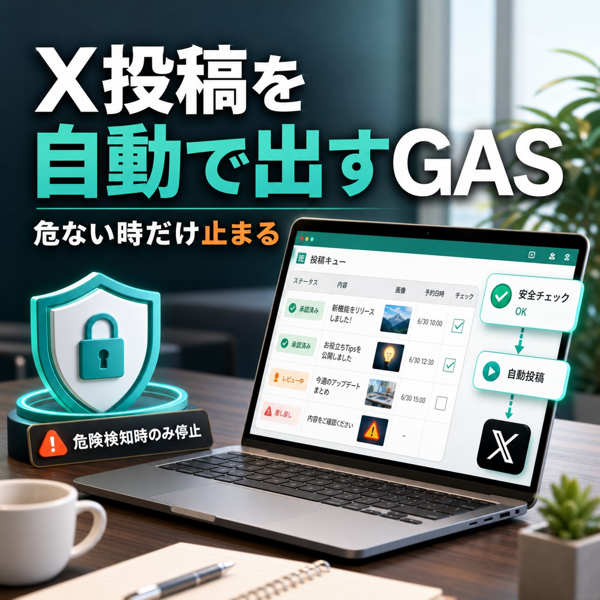 X投稿を自動で出すGAS導入をサポートしますます X投稿GAS導入を安全サポートします イメージ1