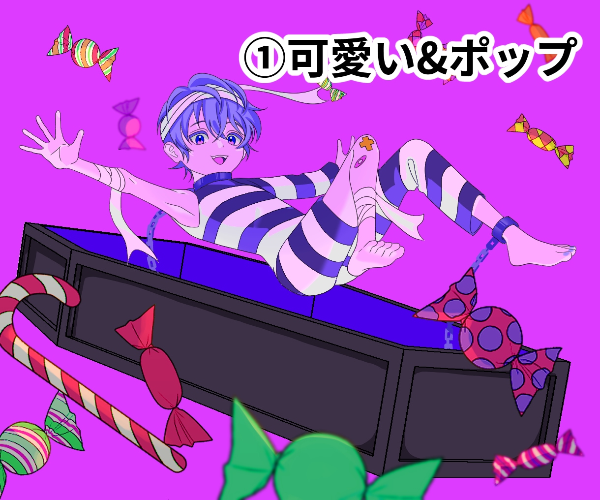 歌ってみた特化！テーマに合わせたイラスト描きます 多用途OK！MV・グッズ・記念・小説表紙・個人鑑賞にどうぞ♪ イメージ1