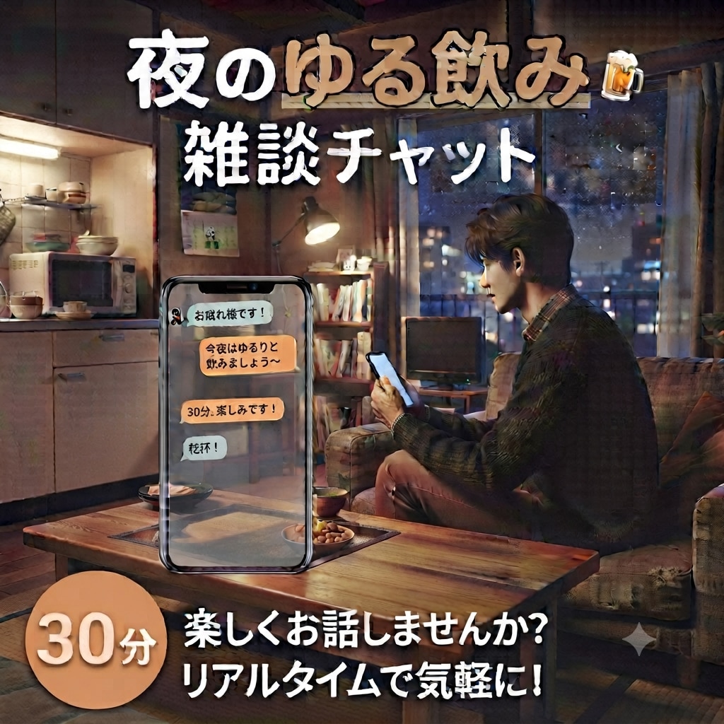 家飲み感覚でゆる〜くお話し伺います ちょっとした愚痴とか嬉しかったこととか気軽にお話しませんか？ イメージ1
