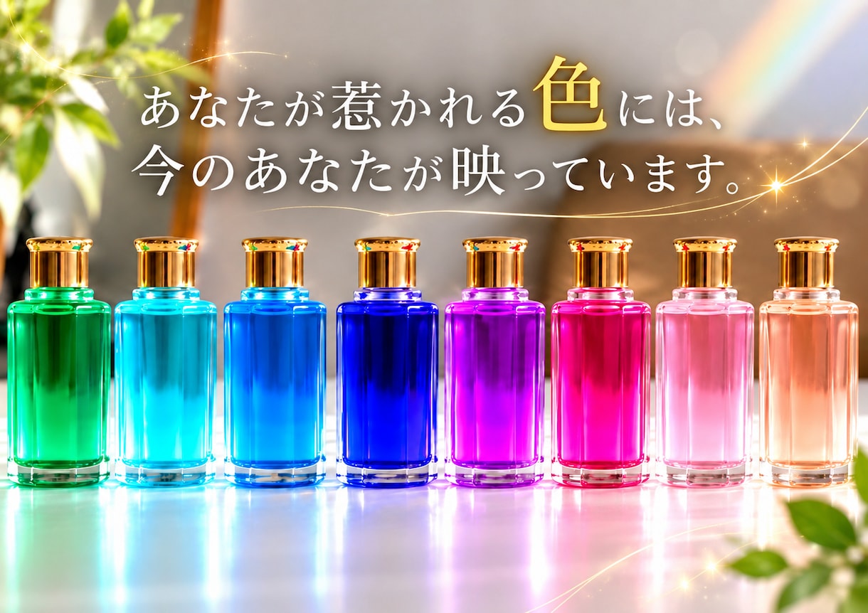 4本のカラーボトルで今のあなたを読み解きます 色を通して、今のあなたにそっと寄り添います イメージ4