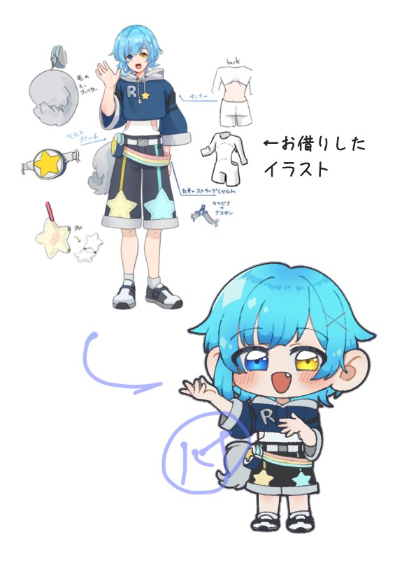 商業利用OK。全身、1ポーズ、2表情描きます 2~3等身のアニメ調のシンプルで可愛いミニキャラです！ イメージ3
