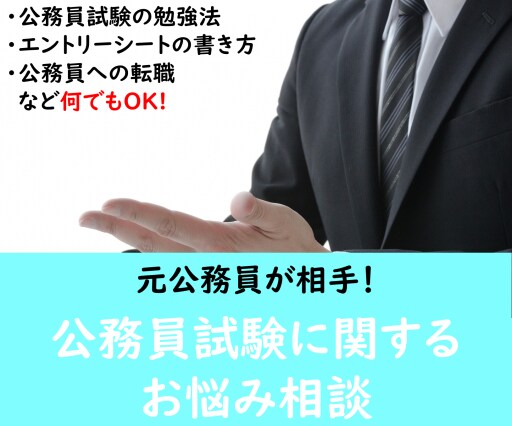 公務員試験に関する相談に何でも乗ります 元公務員の私が勉強法やES等の悩み事の相談に答えます！ イメージ1