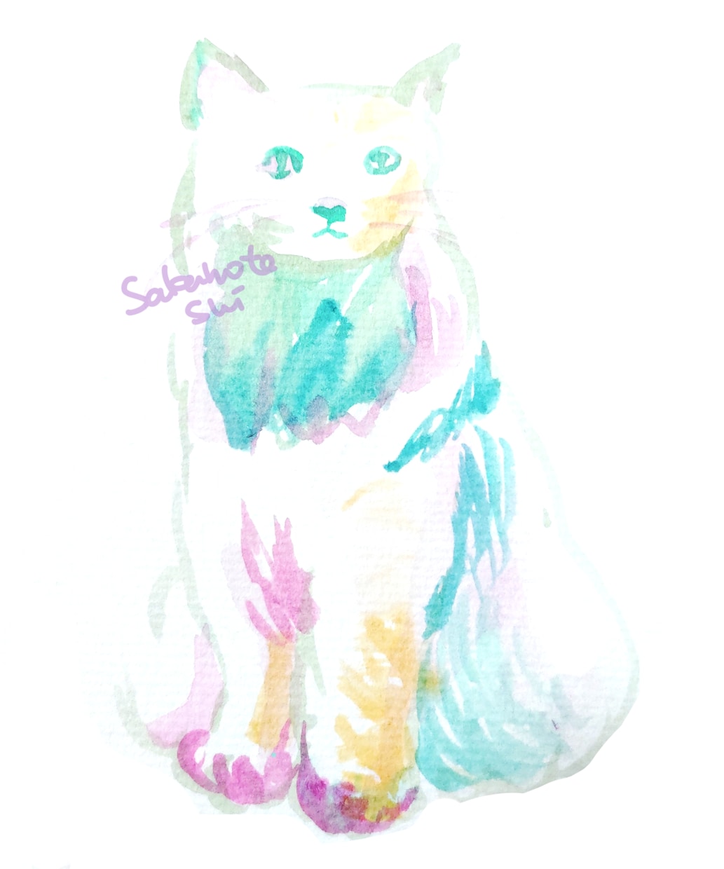 アナログでカラフルなペットの似顔絵を描きます アクリル絵の具で描くかわいい動物のイラストです イメージ7