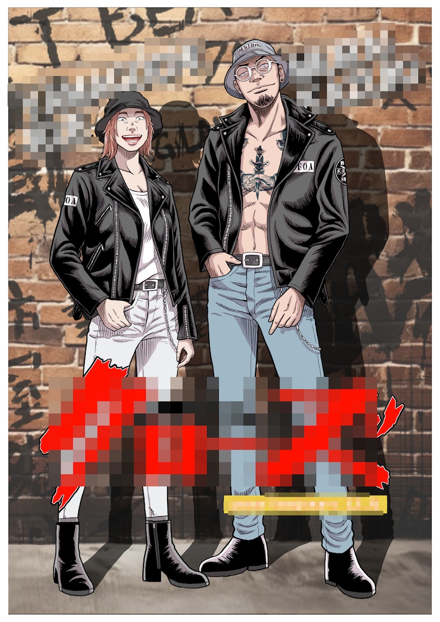 最強にカッコいい不良系アイコン似顔絵描きます 人気不良漫画の主役級ビジュアルで迫力と威圧感を再現します! イメージ4