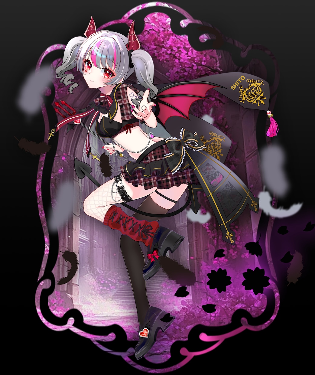 最短当日！IRIAM◎天使or悪魔イラスト描きます 配信にも！天使・悪魔衣装のキャラ立ち絵を即納でお書きします イメージ8