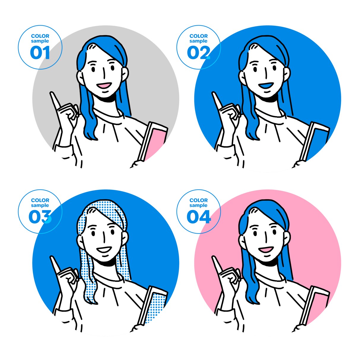 アイコンや挿絵用のイラストを制作します カラーもOK！シンプルで可愛い線画のオリジナルイラスト イメージ4