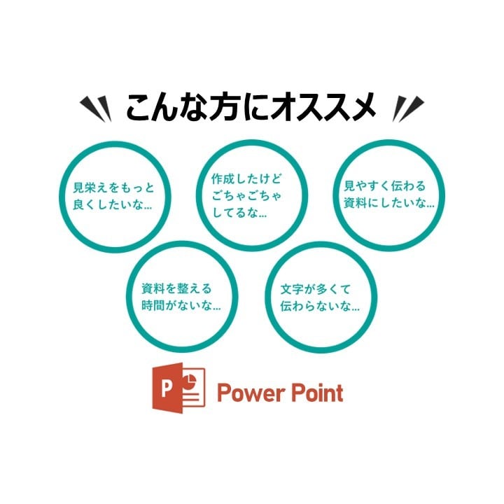 パワポを使ったプレゼン資料の作成をお手伝いをします 「シンプルで分かりやすく」をモットーに、資料作成します！ イメージ2