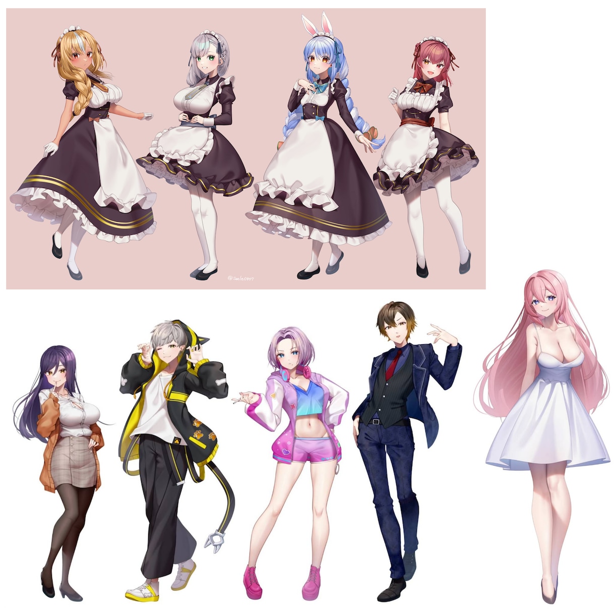 可愛い女の子のイラストを描きます アイコンやヘッダー、立ち絵など承ります！ イメージ6