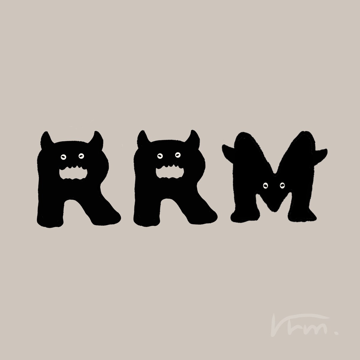 オリジナルモンスターのゆるかわいい文字を描きます モンスターのかわいい文字で自分だけのアイコンを作りませんか？ イメージ3