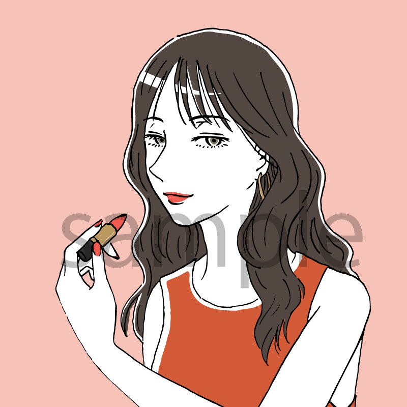 商用OK!雑誌風のオシャレかわいいアイコン描きます 二次使用もOKなSNSで美容ジャンル向きな手描き風アイコン イメージ2