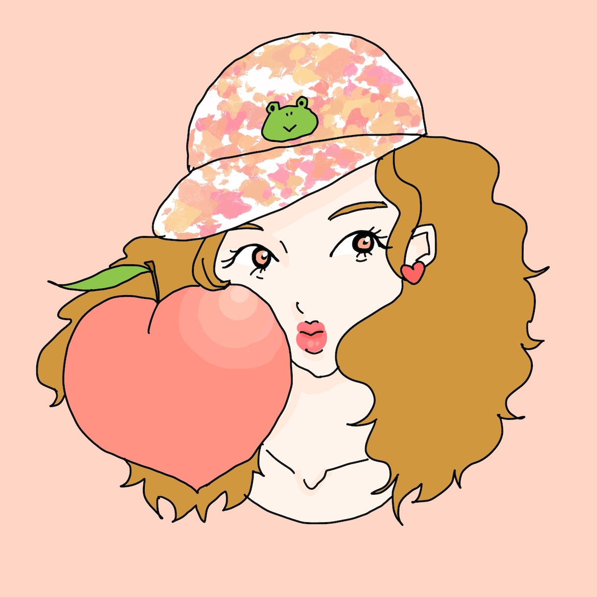 お好きなモチーフ付♡似顔絵SNSアイコン作成します お気に入りのお花、スイーツ、ジュエリーなどと一緒に♪ イメージ4