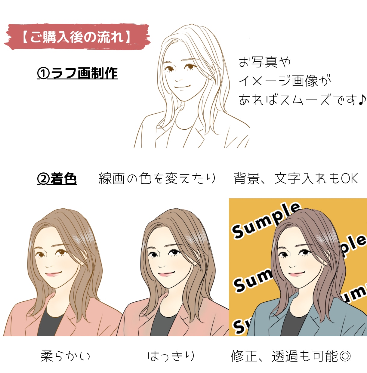 今だけ特別価格！オシャレで可愛いイラスト描きます 商用利用も◎あなただけの素敵なイラスト描きます♪ イメージ8