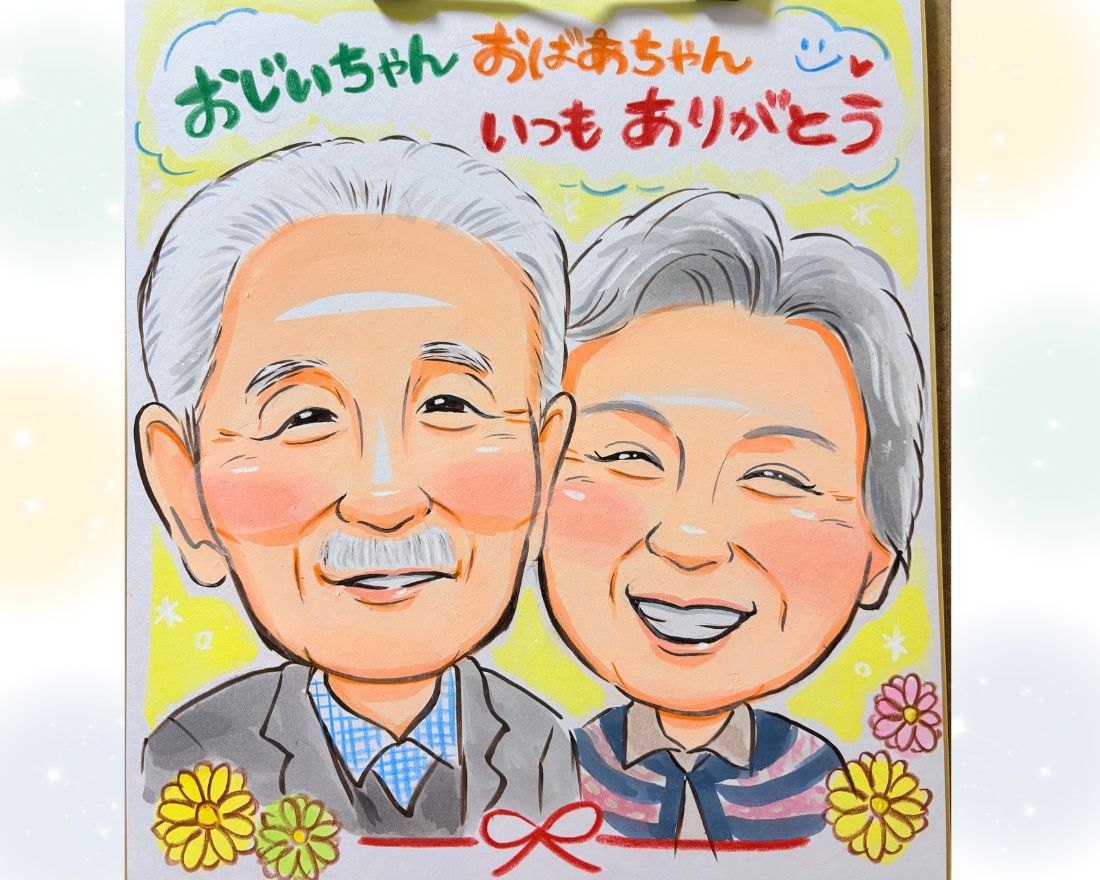 ゆめカワ水彩似顔絵♡色紙に描いてお届けします 誕生日や記念日に♡世界にひとつの可愛い似顔絵♪ イメージ9