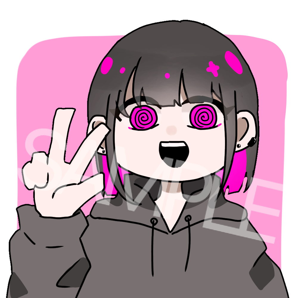かわいい、かっこいいアイコンを作成します インナーカラーがお好きな方、目の模様を個性的にしたい方へ！ イメージ1