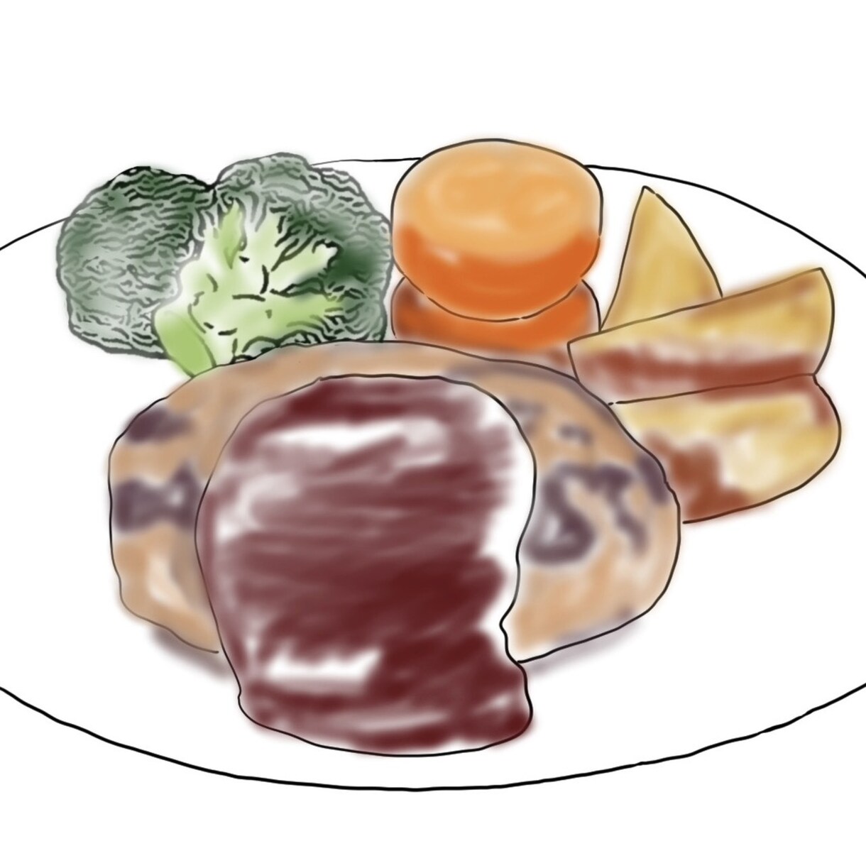 食べ物、料理、メニューのイラストを描きます 美味しそうなイラストを提供します。 イメージ2