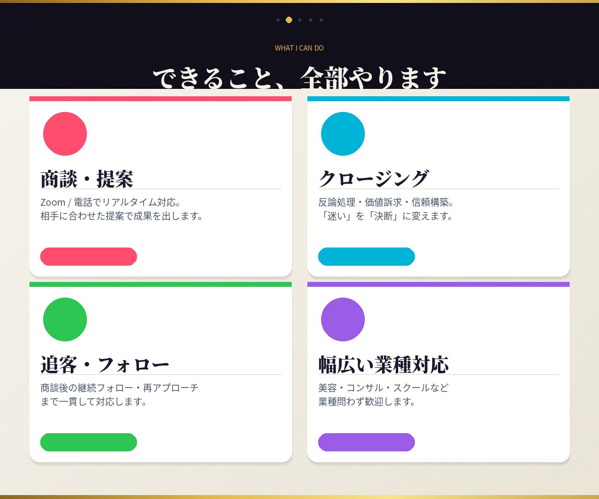 営業経験8年以上｜商談クロージング追客を代行します 成約できなければ料金の半額返金。それだけの自信があります。 イメージ2