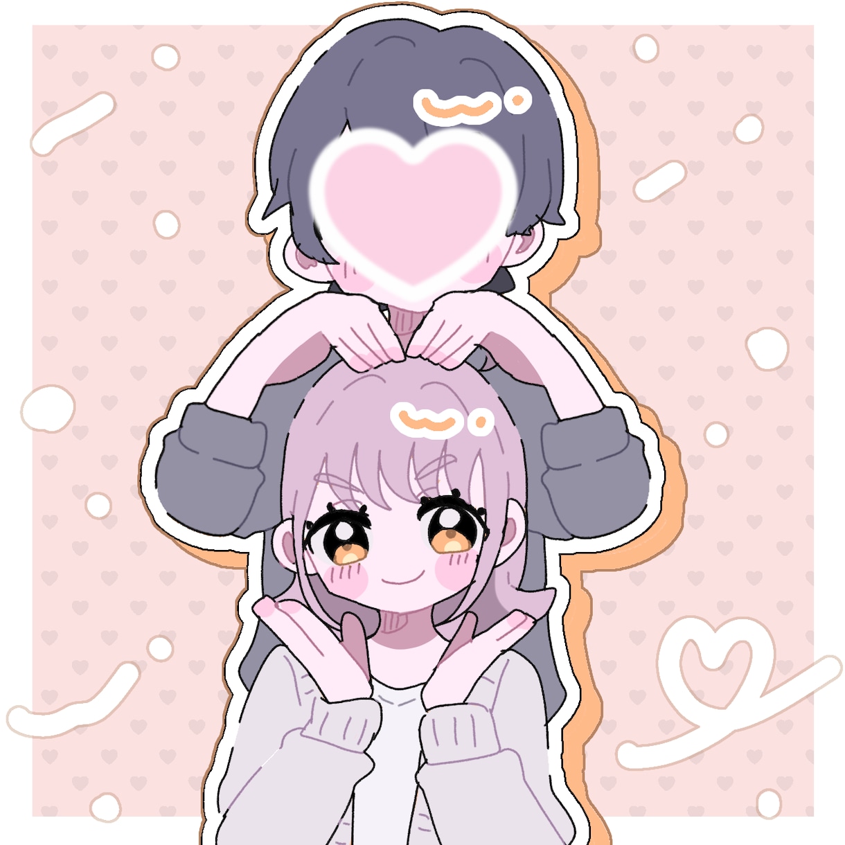 カップル(夢絵)イラスト描きます 低価格でアイコンや全身絵を描きます！ イメージ4