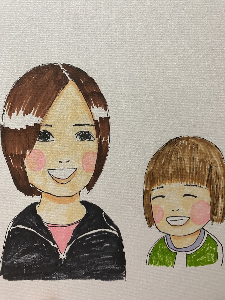 アナログ手描き似顔絵描きます 少しリアルで少し漫画チックなアナログ手描き似顔絵描きます！ イメージ1